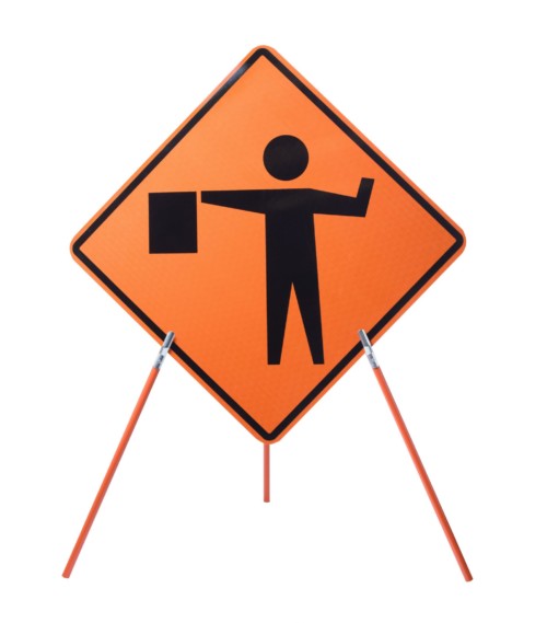 tripod sign holder for construction