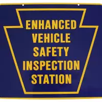 Pennsylvania DOT Enhanced Vehicle Safety Inspection Sign