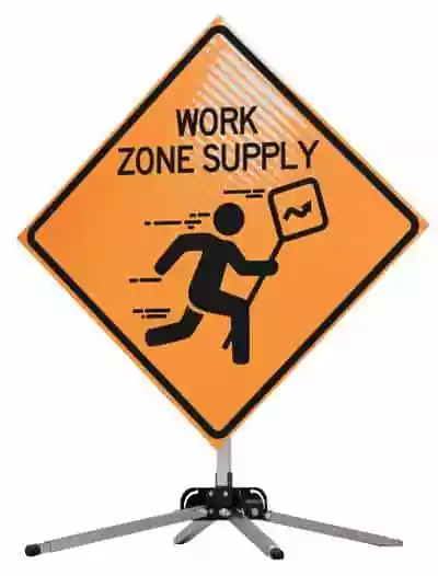 Temporary Traffic Control Sign sign stand with vinyl reflective roll up for construction zones