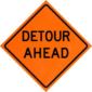 detour ahead sign