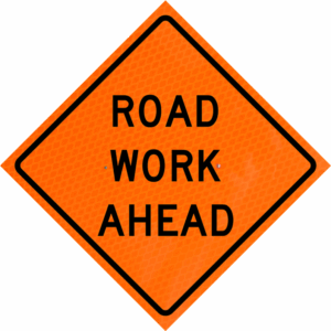 Road Work Ahead (w20-1) 36" Diamond Grade™  Roll-up