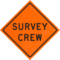 1000 Ft Overlay 36" Diamond Grade™ Roll-up | Survey Crew (w21-6) 36" Diamond Grade™ Roll-up