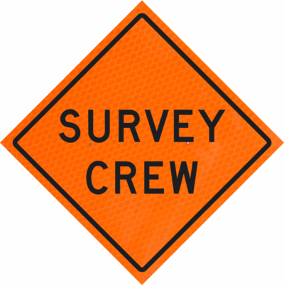 Workers Ahead 36" Diamond Grade™ Roll-up | Survey Crew (w21-6) 36" Diamond Grade™ Roll-up