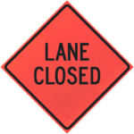 Lane Closed 36" Marathon™ Roll-up Sign | Lane Closed 36" Marathon™ Roll-up Sign
