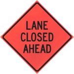 Keep Right (r4-7) 36" Marathon™ Roll-up Sign Legend - Keep Right | Lane Closed Ahead 36" Marathon™ Roll-up Sign