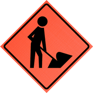 Worker symbol 36" Mesh Roll-up Sign Worker Symbol 36 Worker symbol 36" Mesh Roll-up Sign