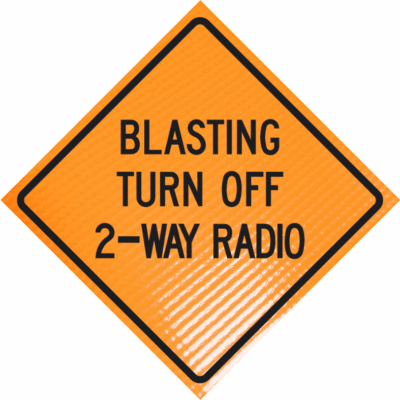 | Blasting Turn Off 2-way Radio36" Non-reflective