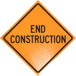 | End Construction 36" Non-reflective Roll-up