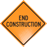 | End construction 48" non-reflective roll-up