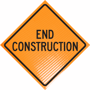 End construction 48" non-reflective roll-up