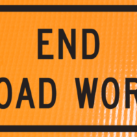 | End Road Work (g20-2)36" Non-reflective Roll-up