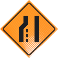 | Left Lane Reduction (symbol) 36" Non-reflective Roll-up