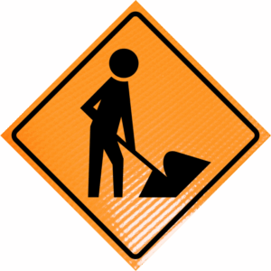Worker (symbol) (w21-1)  36" Non-reflective Roll-up