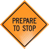 | Prepare To Stop 36" Non-reflective Roll-up Sign