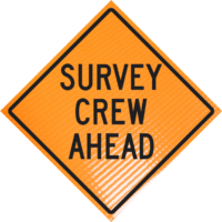 | Survey Crew Ahead 36" Non-reflective Roll-up Sign