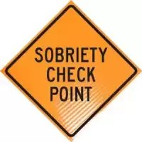 roll-up sign sobriety check point