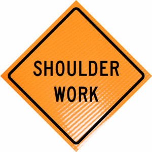 Shoulder Work (w21-5) 36" Non-reflective Roll-up