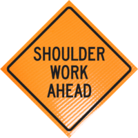Shoulder Work Ahead 36" Non-reflective Roll-up