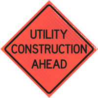 | Utility Construction Ahead 36" Super Bright™ Roll-up