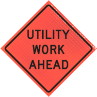 Utility Work Ahead (w21-7) 36" Super Bright™ Roll-up