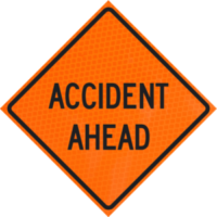 | Accident Ahead 48" Diamond Grade™ Roll-up Sign