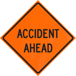 Accident Ahead 48" Diamond Grade™ Roll-up Sign