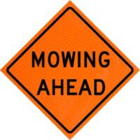 mowing ahead
