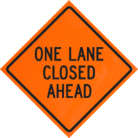 Prepare To Stop 48" Diamond Grade™ Roll-up | One Lane Closed Ahead 48" Diamond Grade™ Roll-up