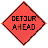 DETOUR AHEAD Roll-Up Sign