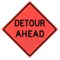DETOUR AHEAD Roll-Up Sign