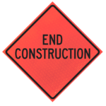 End Constructio 48" Marathon™ Roll-up Sign | End Constructio 48" Marathon™ Roll-up Sign