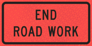 End Road Work (g20-2)n48" Marathon™  Roll-up Sign