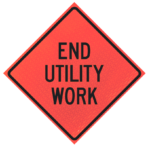 End Road Work (g20-2)n48" Marathon™ Roll-up Sign | End Utility Work 48" Marathon™ Roll-up Sign