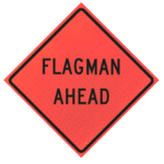 Flagman Ahead 48" Marathon™ Roll-up Sign | Flagman Ahead 48" Marathon™ Roll-up Sign