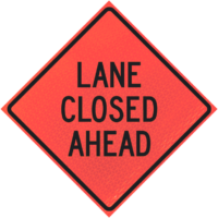 | Lane Closed Ahead 48" Marathon™ Roll-up Sign