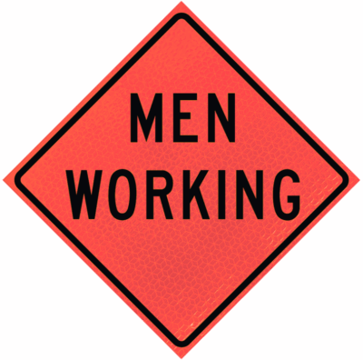 Men Working 48" Marathon™ Roll-up | Men Working 48" Marathon™ Roll-up