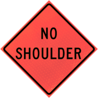 End Constructio 48" Marathon™ Roll-up Sign | No Shoulder (w8-23) 48" Marathon™ Roll-up Sign