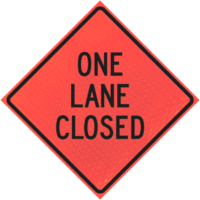 Signal Work Ahead 48" Marathon™ Roll-up Sign | One Lane Closed 48" Marathon™ Roll-up Sign