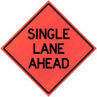 Sobriety Check Point 48" Marathon™ Roll-up Sign | Single Lane Ahead 48" Marathon™ Roll-up