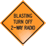 | Blasting turn off 2-way radio 48" non-reflective