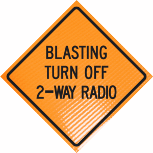 Blasting turn off 2-way radio 48" non-reflective