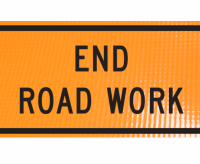 Lane Closed 36" Marathon™ Roll-up Sign | End road work (g20-2) 48" non-reflective roll-up