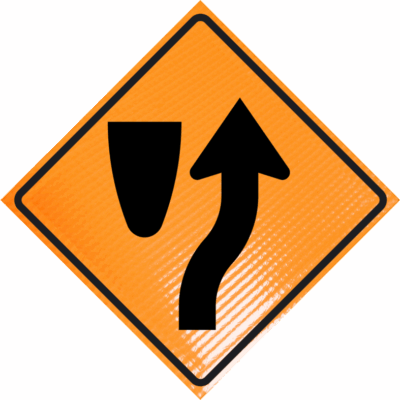 | Keep right (r4-7) 48" non-reflective roll-up sign