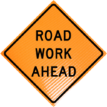| Road work ahead (w20-1) 48" non-reflective roll-up sign