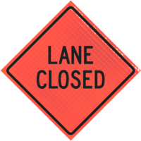 roll-up sign | Lane Closed 48" Super Bright™ Roll-up Sign