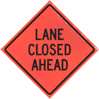 | Lane Closed Ahead 48" Super Bright™ Roll-up Sign