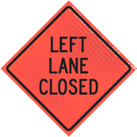 roll-up sign | Left Lane Closed 48" Super Bright™ Roll-up Sign