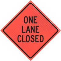 | One Lane Closed 48" Super Bright™ Roll-up Sign