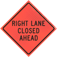 RIGHT LANE CLOSED AHEAD (W20-5R)