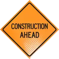 Construction Ahead 36" Non-reflective